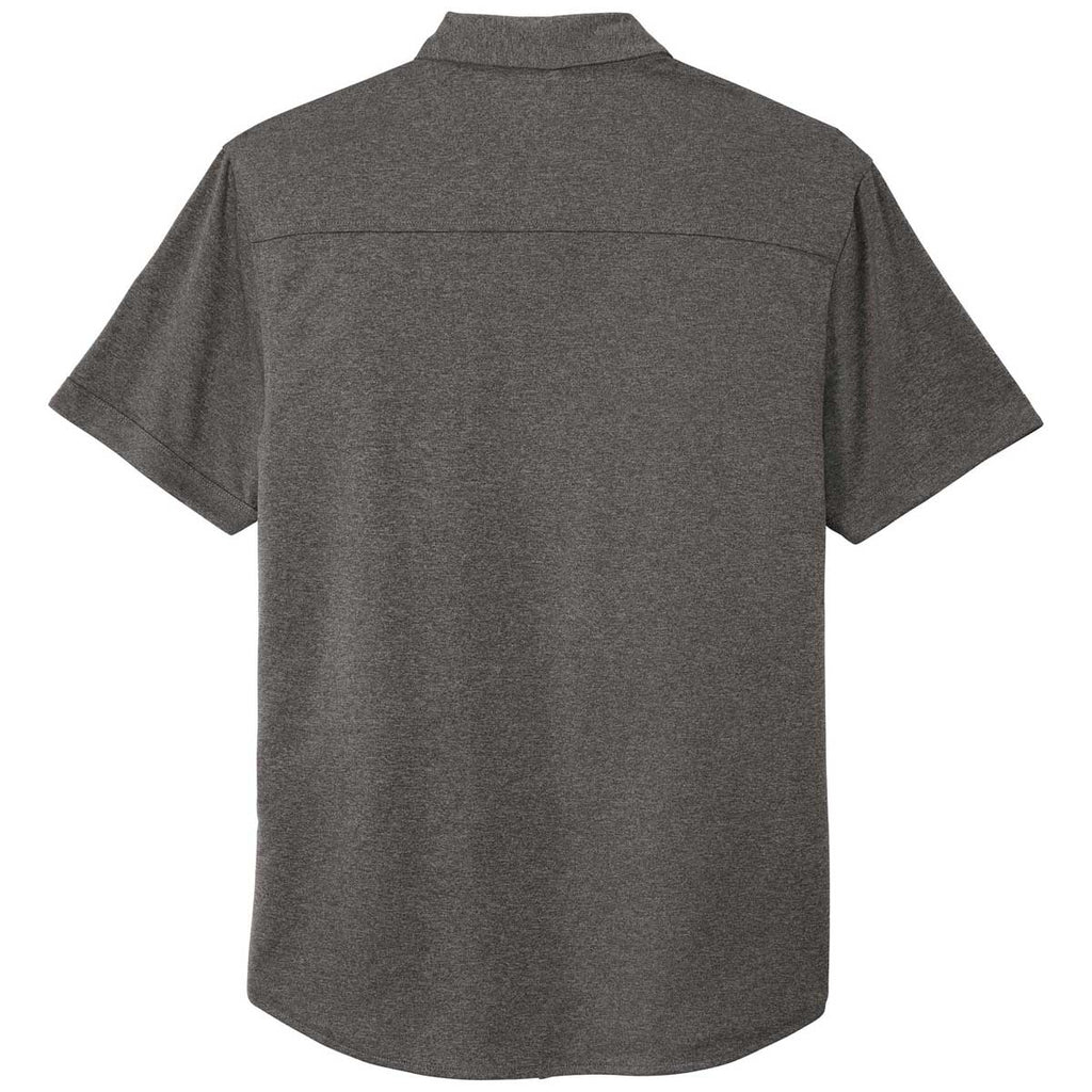 OGIO Men's Dark Heather Grey Gravitate Full-Button Polo