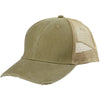 Adams Men's Khaki/Tan 6-Panel Pigment-Dyed Distressed Trucker Cap