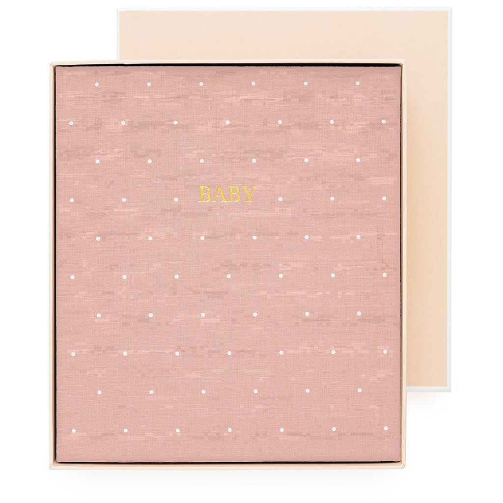 Sugar Paper Rose Linen Swiss Dot Baby Book