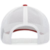 Pacific Headwear Red/White/Red Low-Pro Trucker Cap