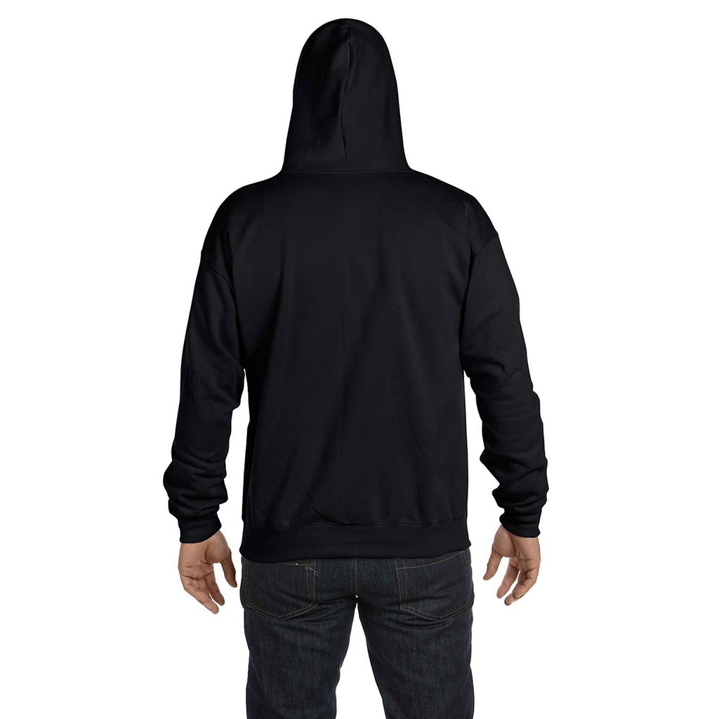 Hanes Men's Black 7.8 oz. EcoSmart 50/50 Full-Zip Hood