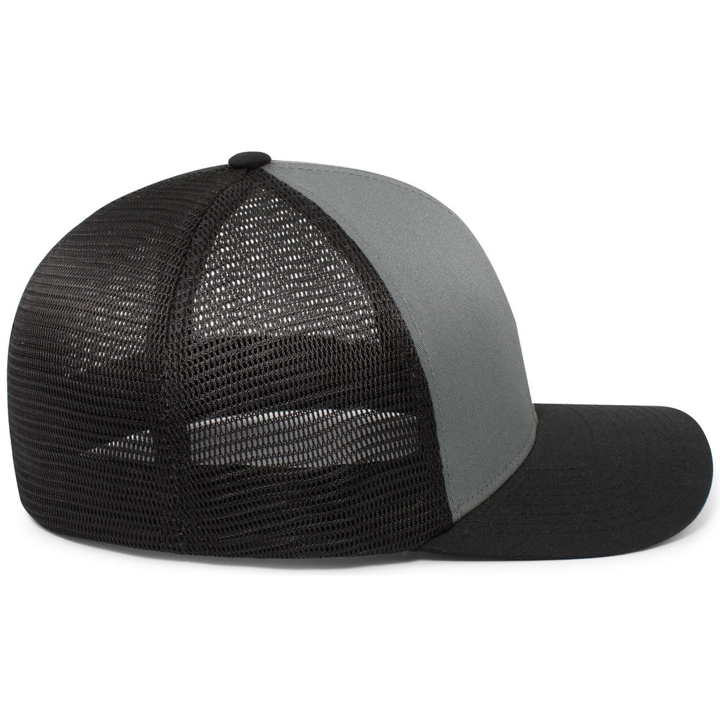 Pacific Headwear Graphite/Black/Black Fusion Trucker Cap