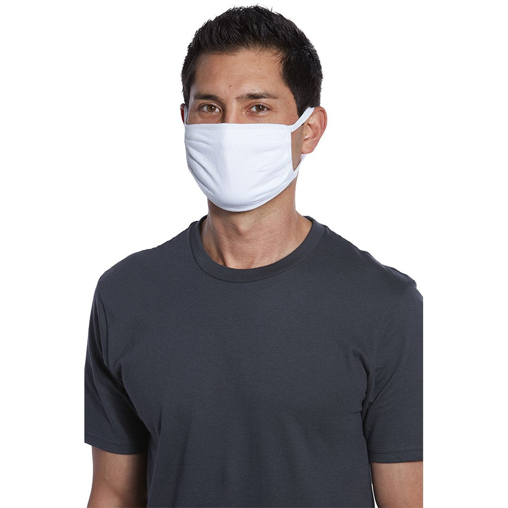 Port Authority White Cotton Knit Face Mask (Pack of 100)