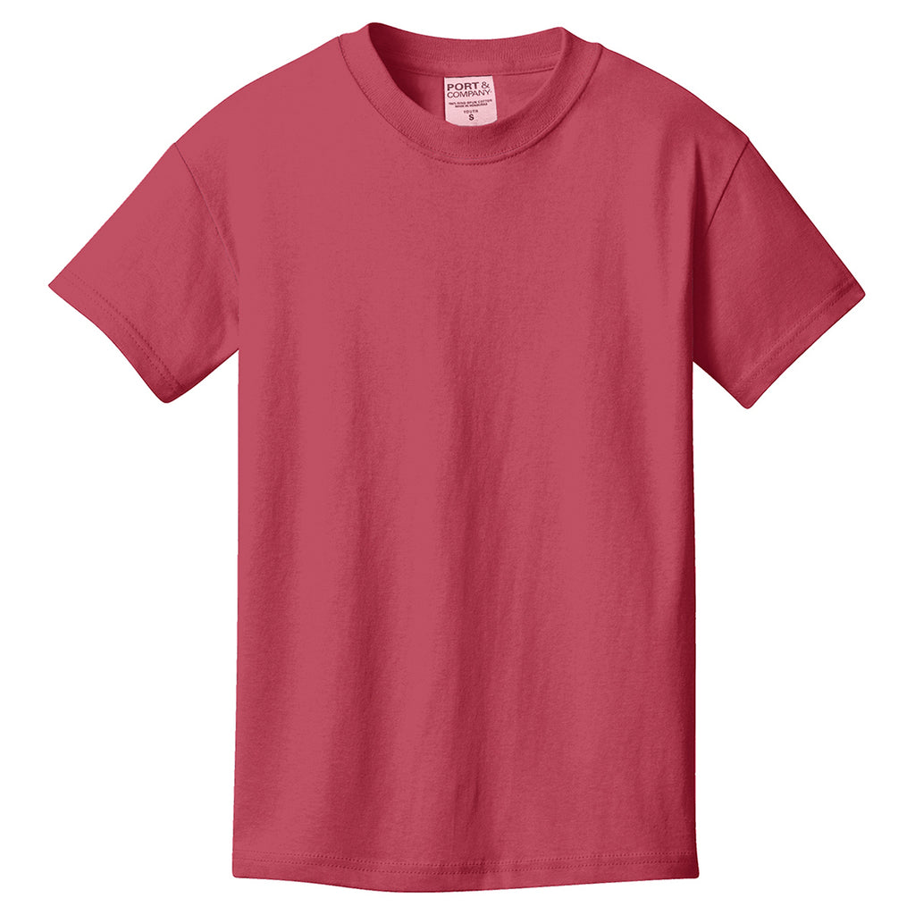 Port & Company Youth Merlot Pigment-Dyed Tee