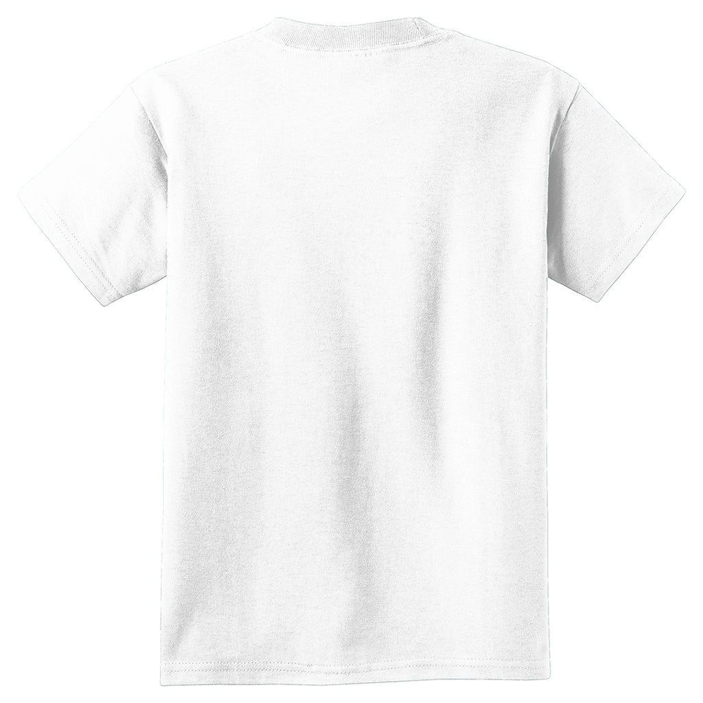 Port & Company Youth White Pigment-Dyed Tee