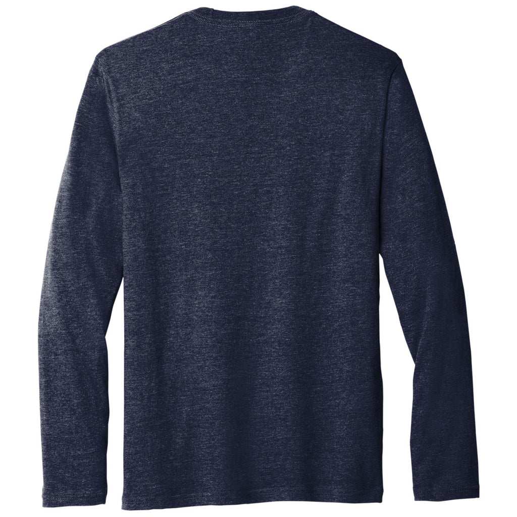 Port & Company Men's Team Navy Heather Tri-Blend Long Sleeve Tee