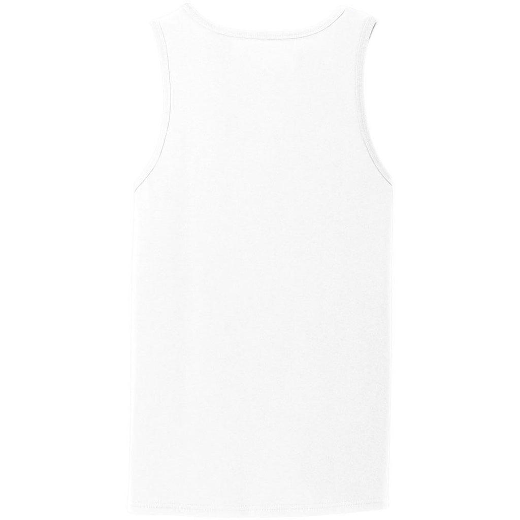 Port & Company Men's White Core Cotton Tank Top