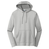 Port & Company Men's Silver Performance Fleece Pullover Hooded Sweatshirt