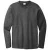 Port & Company Dark Heather Grey Long Sleeve Bouncer Tee