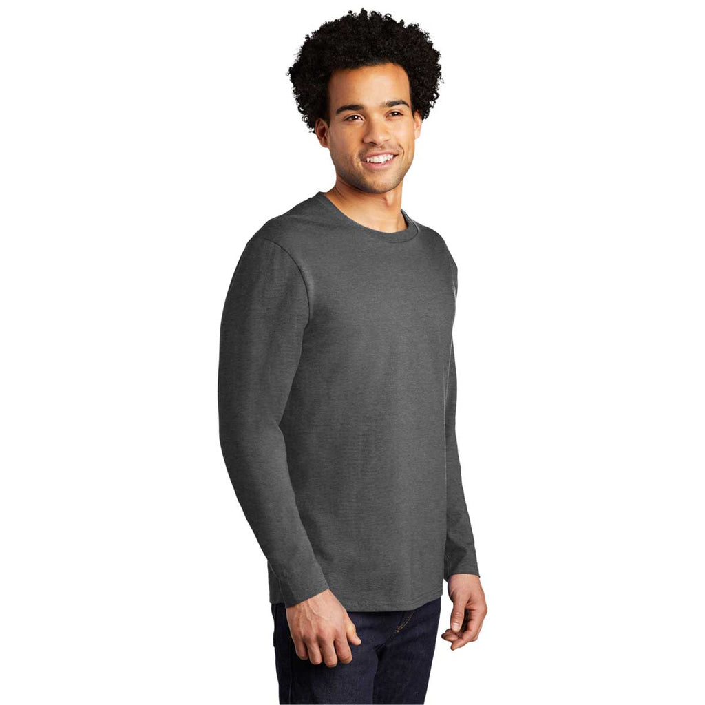 Port & Company Dark Heather Grey Long Sleeve Bouncer Tee