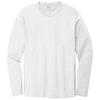 Port & Company White Long Sleeve Bouncer Tee