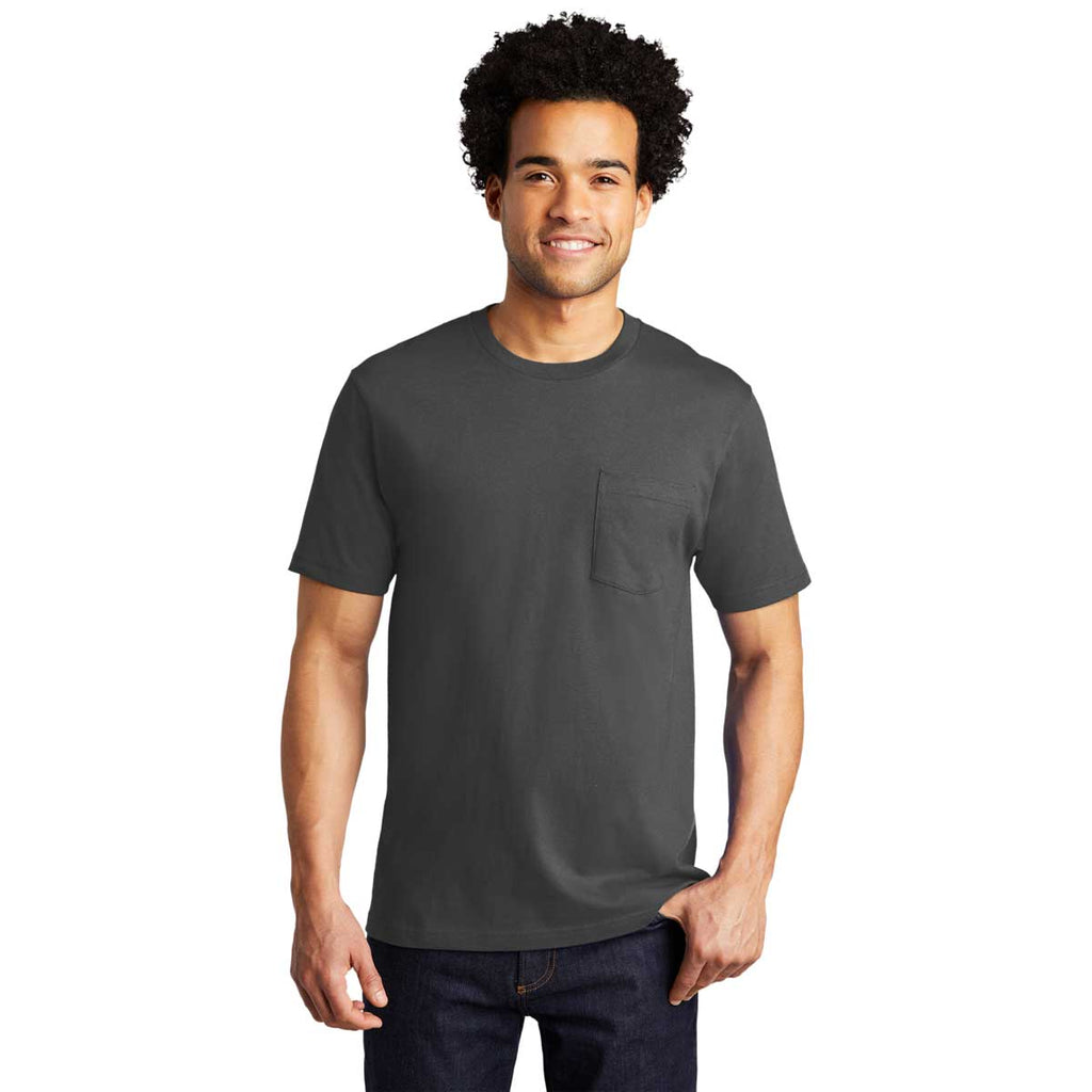 Port & Company Coal Grey Bouncer Pocket Tee