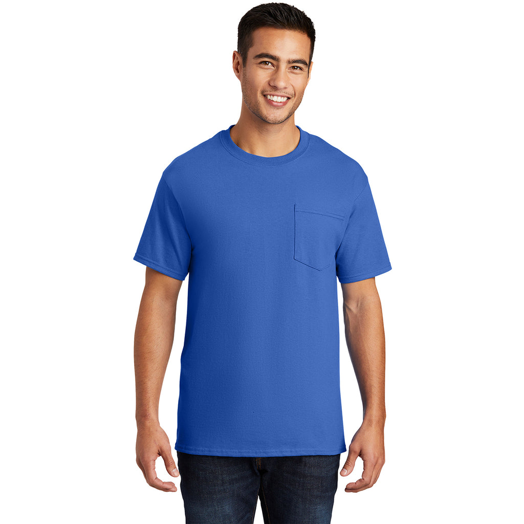 Port & Company Men's Royal Essential Pocket Tee