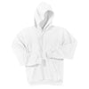 Port & Company Men's White Essential Fleece Pullover Hooded Sweatshirt