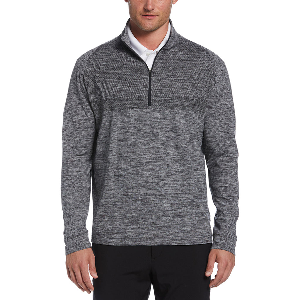 Perry Ellis Men's Grey Heather 1/4 Zip Pullover