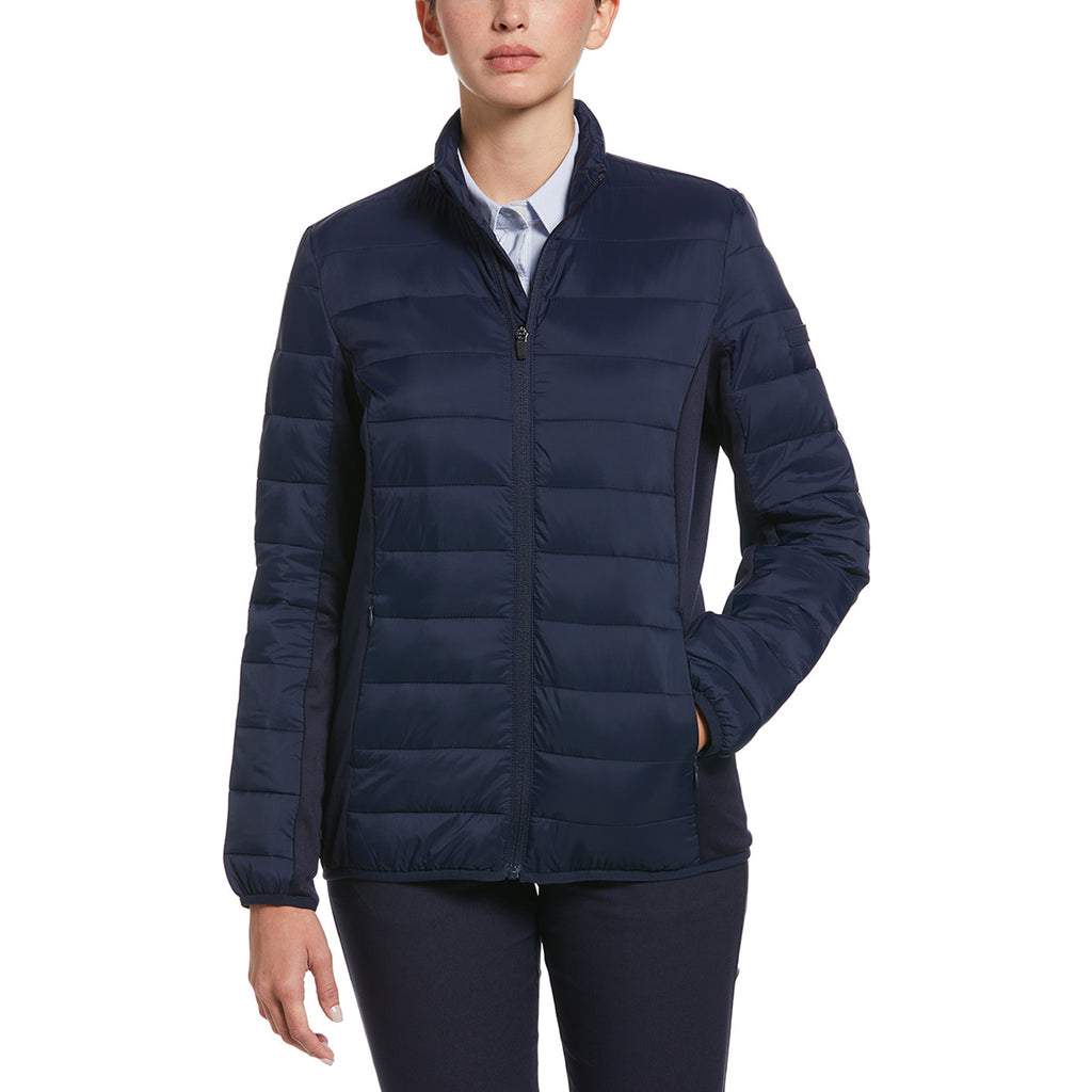 Perry Ellis Women's Peacoat Navy Fulll-Zip Puffer Jacket