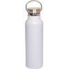 Primeline White 20 oz. Vacuum Insulated Bottle with Bamboo Lid