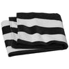 Port Authority Black Value Cabana Stripe Beach Towel