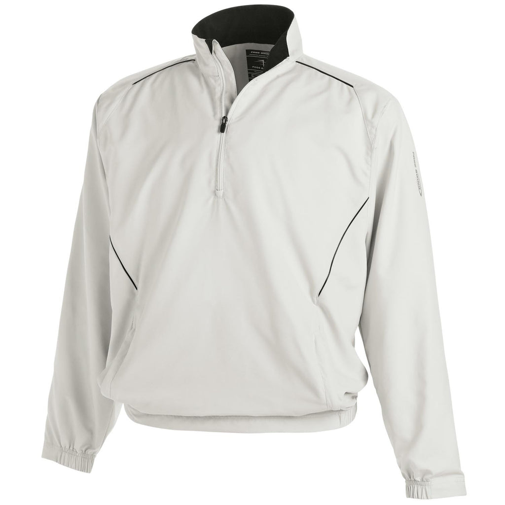 Page and Tuttle Men's Pumice/Black Free Swing Quarter Zip Windshirt