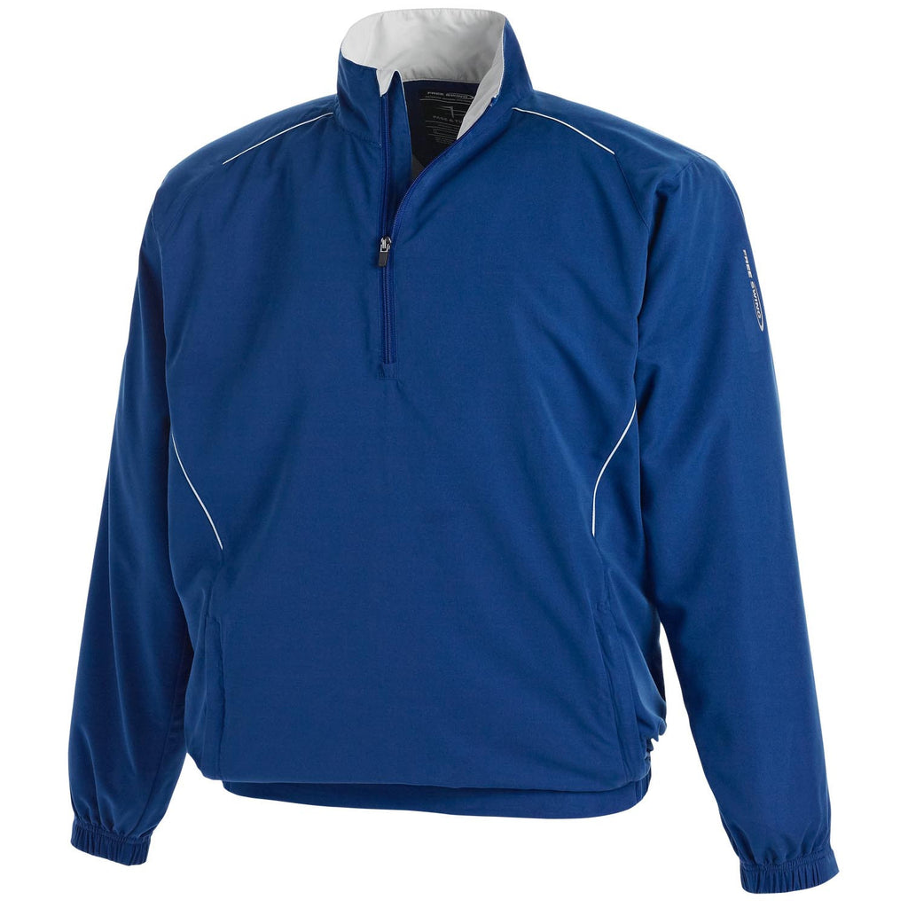 Page and Tuttle Men's Union Blue/Pumice Free Swing Quarter Zip Windshirt