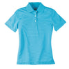 Page and Tuttle Women's True Turquoise Pinstripe Polo