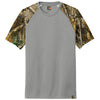 Russell Outdoors Men's Grey Concrete Heather/ Realtree Edge Realtree Colorblock Performance Tee