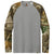 Russell Outdoors Men's Grey Concrete Heather/ Realtree Edge Realtree Colorblock Performance Long Sleeve Tee