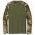 Russell Outdoors Men's Olive Drab Green/ Realtree Edge Realtree Colorblock Performance Long Sleeve Tee