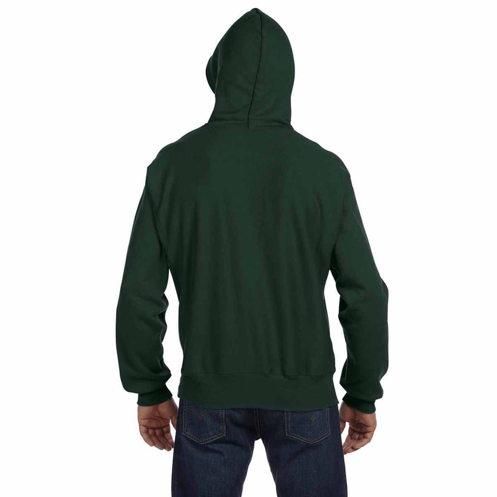 Champion Men's Dark Green Reverse Weave 12-Ounce Pullover Hood