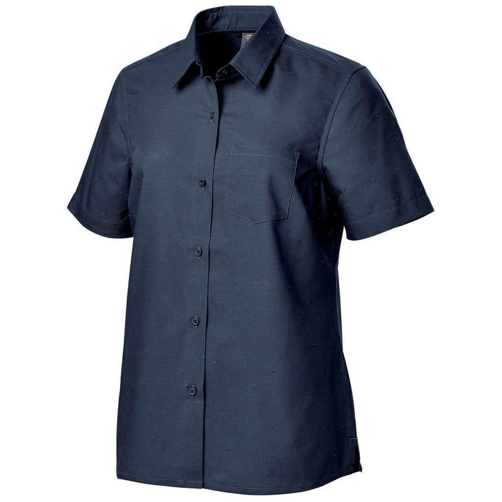 Stormtech Women's Navy/Classic Blue Molokai Short Sleeve Shirt