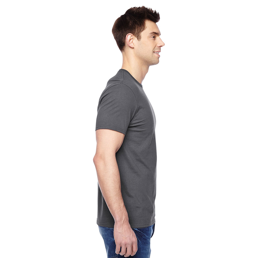 Fruit of the Loom Men's Charcoal Grey 4.7 oz. Sofspun Jersey Crew T-Shirt