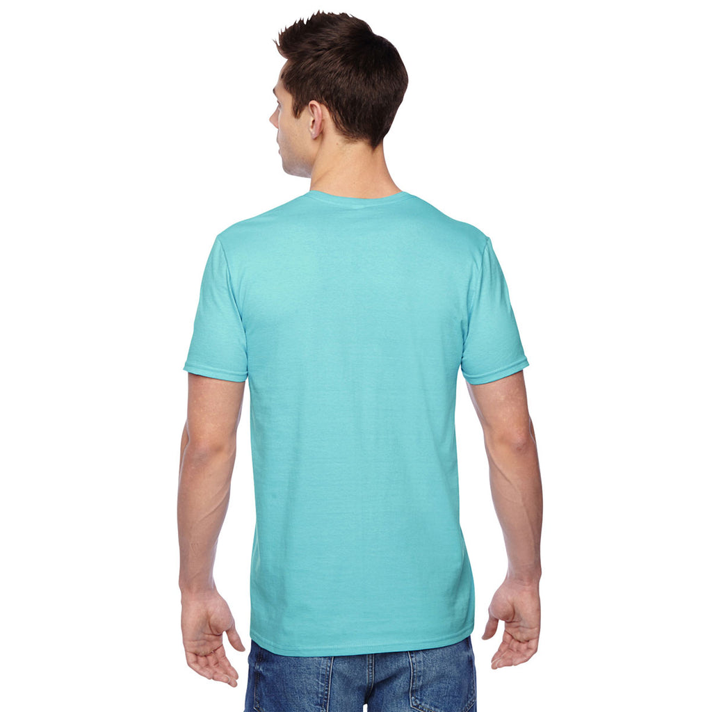 Fruit of the Loom Men's Scuba Blue 4.7 oz. Sofspun Jersey Crew T-Shirt