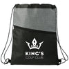 Bullet Grey Cross Weave Zippered Drawstring Bag