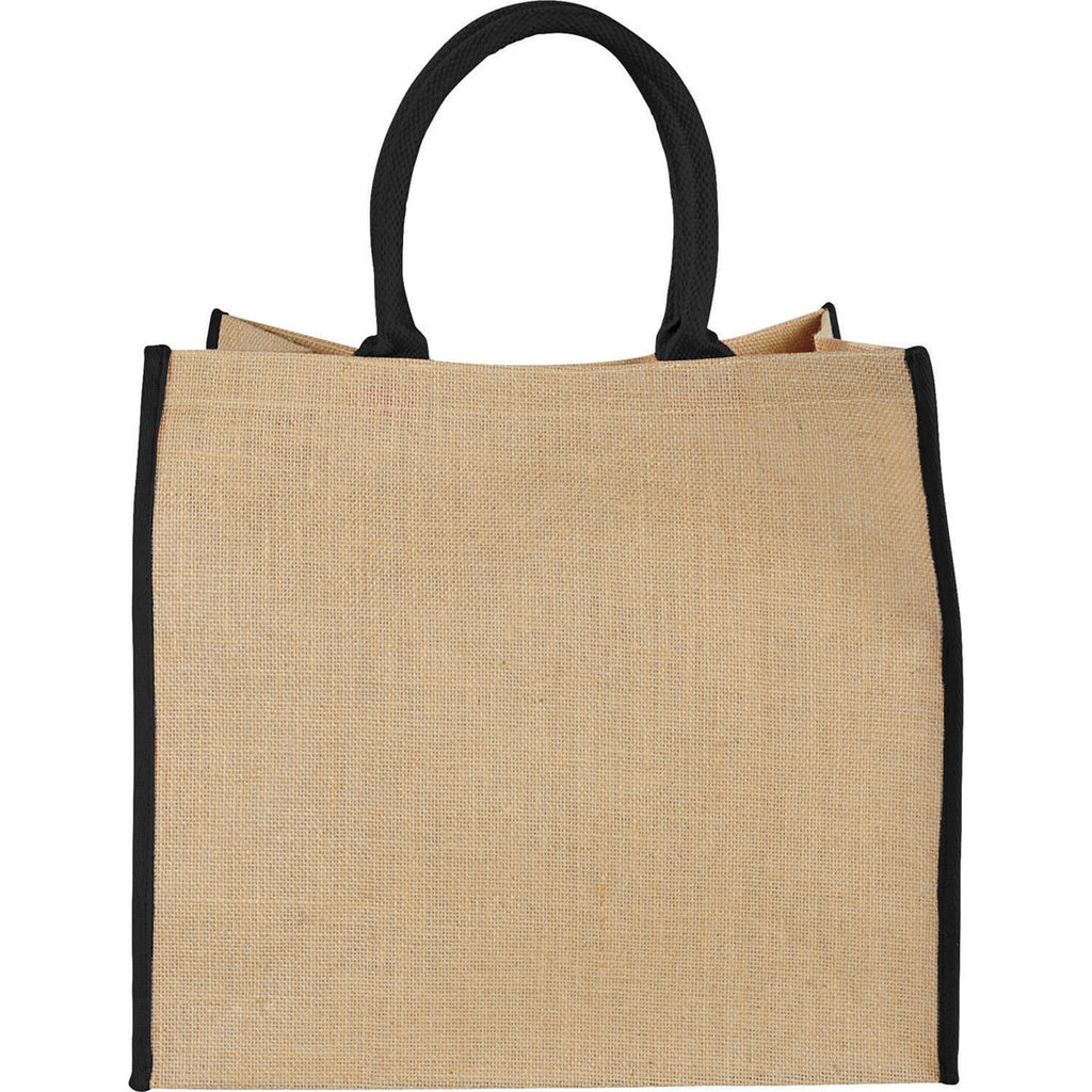 Bullet Black Large Jute Tote