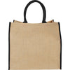 Bullet Black Large Jute Tote