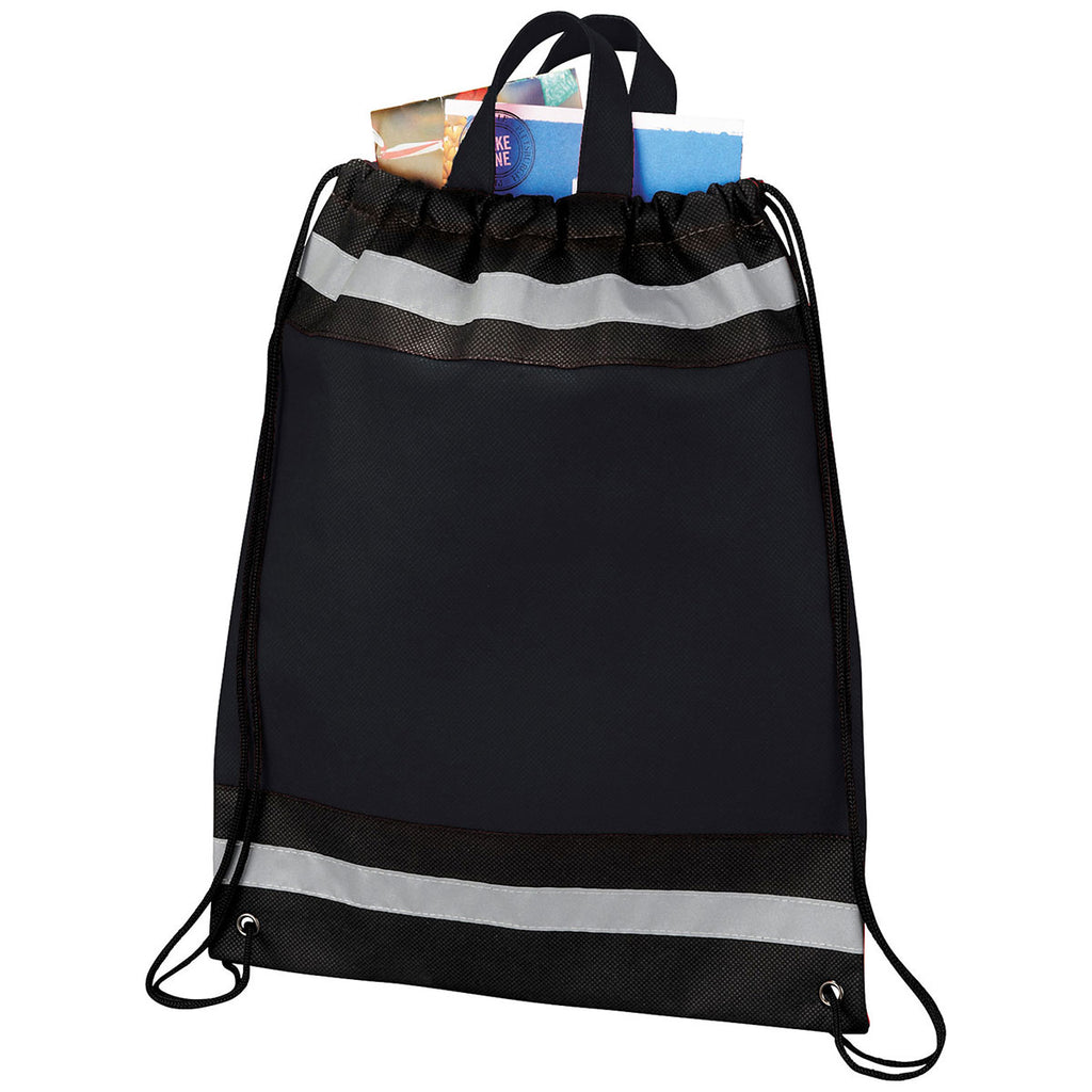 Bullet Black Small Non-Woven Drawstring Bag