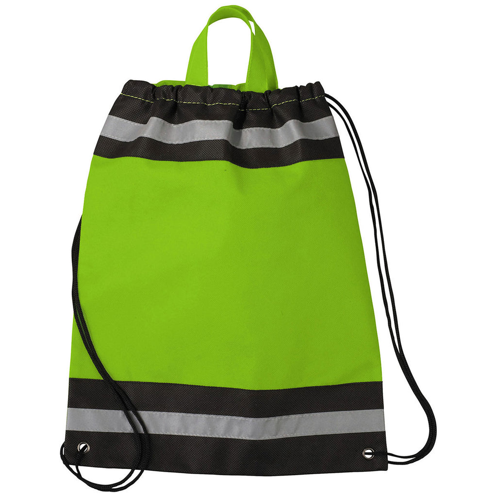 Bullet Lime Green Small Non-Woven Drawstring Bag