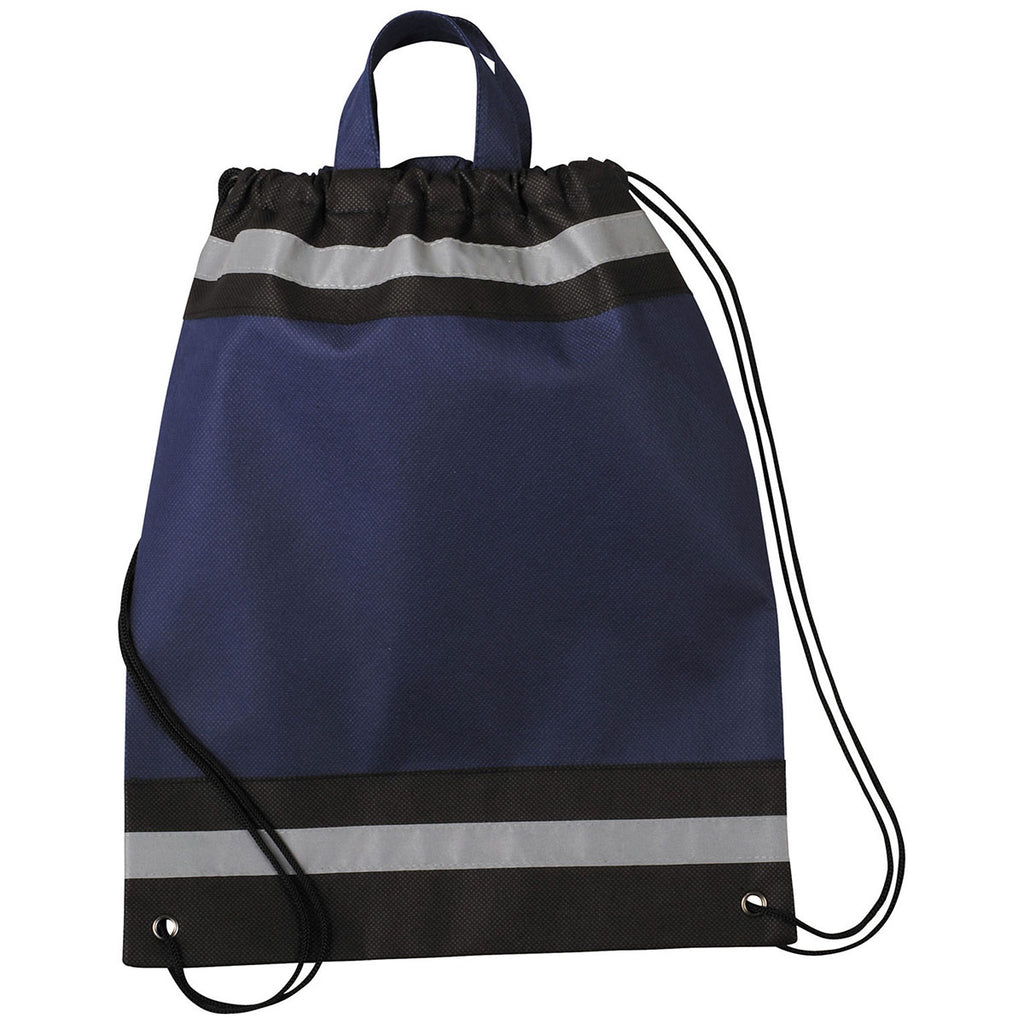 Bullet Navy Blue Small Non-Woven Drawstring Bag