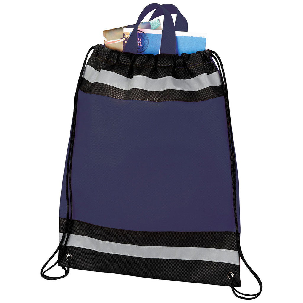 Bullet Navy Blue Small Non-Woven Drawstring Bag