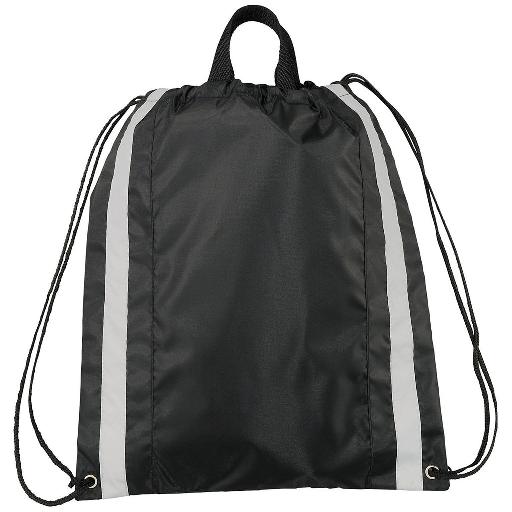 Bullet Black Small Reflective Drawstring Bag