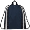 Bullet Navy Blue Small Reflective Drawstring Bag