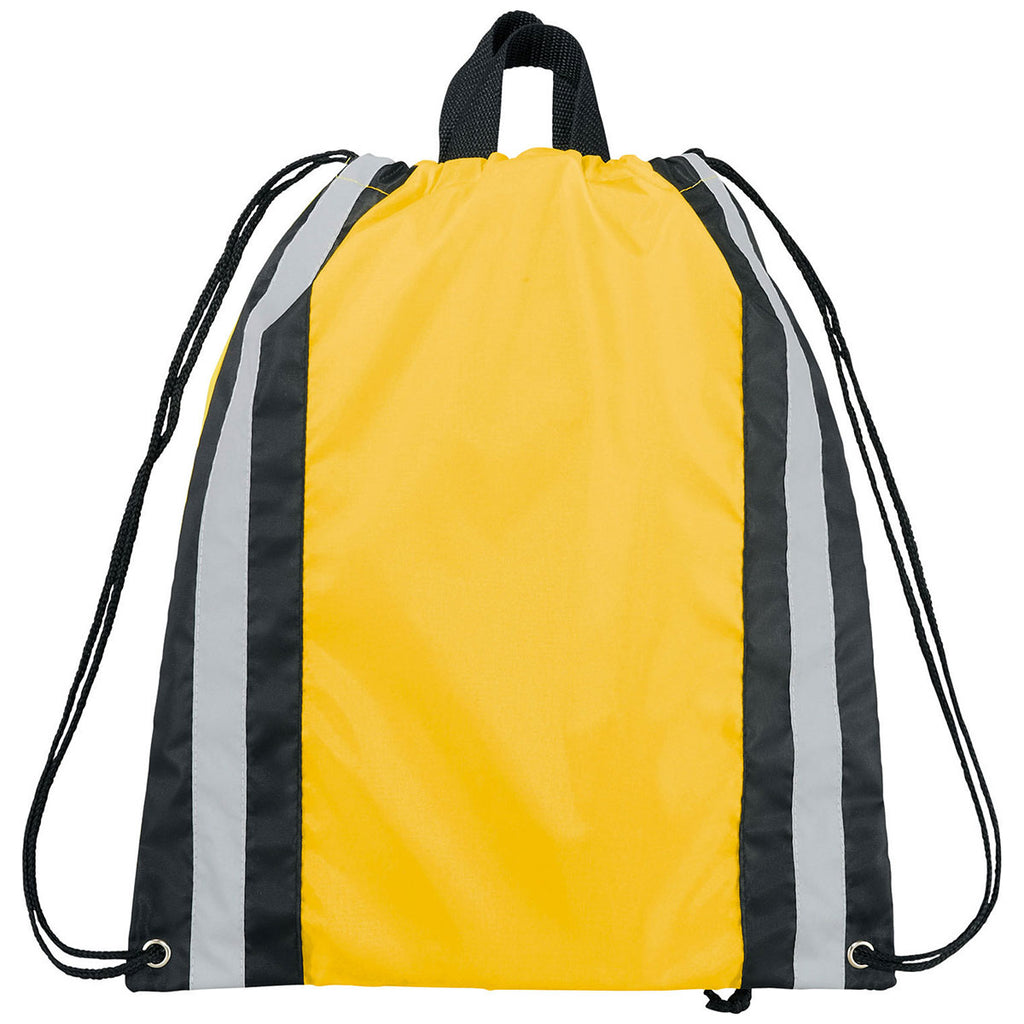 Bullet Yellow Small Reflective Drawstring Bag