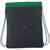 Bullet Black with Green Trim Raven Drawstring Bag