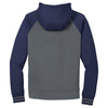 Sport-Tek Men's Dark Smoke Grey/ Navy Sport-Wick Varsity Fleece Full-Zip Hooded Jacket