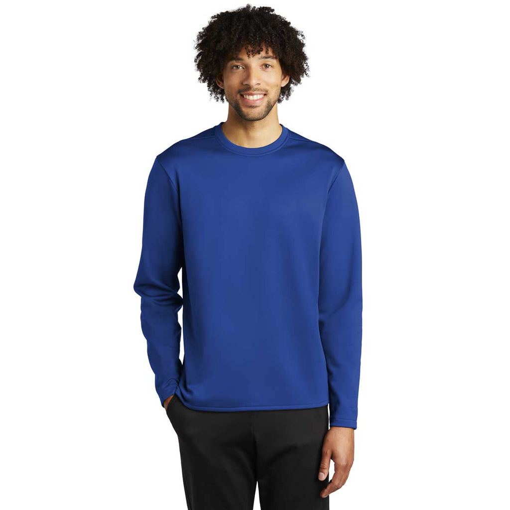 Sport-Tek Men's True Royal Sport-Wick Fleece Pullover Crew