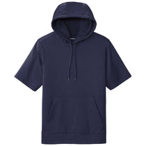 Sport-Tek Men's Navy Sport-Wick Fleece Short Sleeve Pullover Hoodie