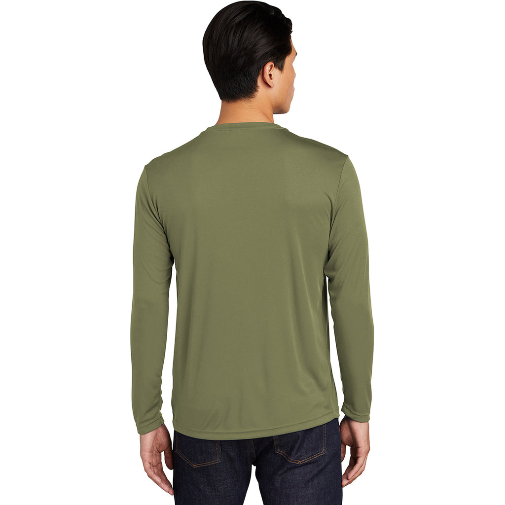 Sport-Tek Men's Olive Drab Green Long Sleeve PosiCharge Competitor Tee