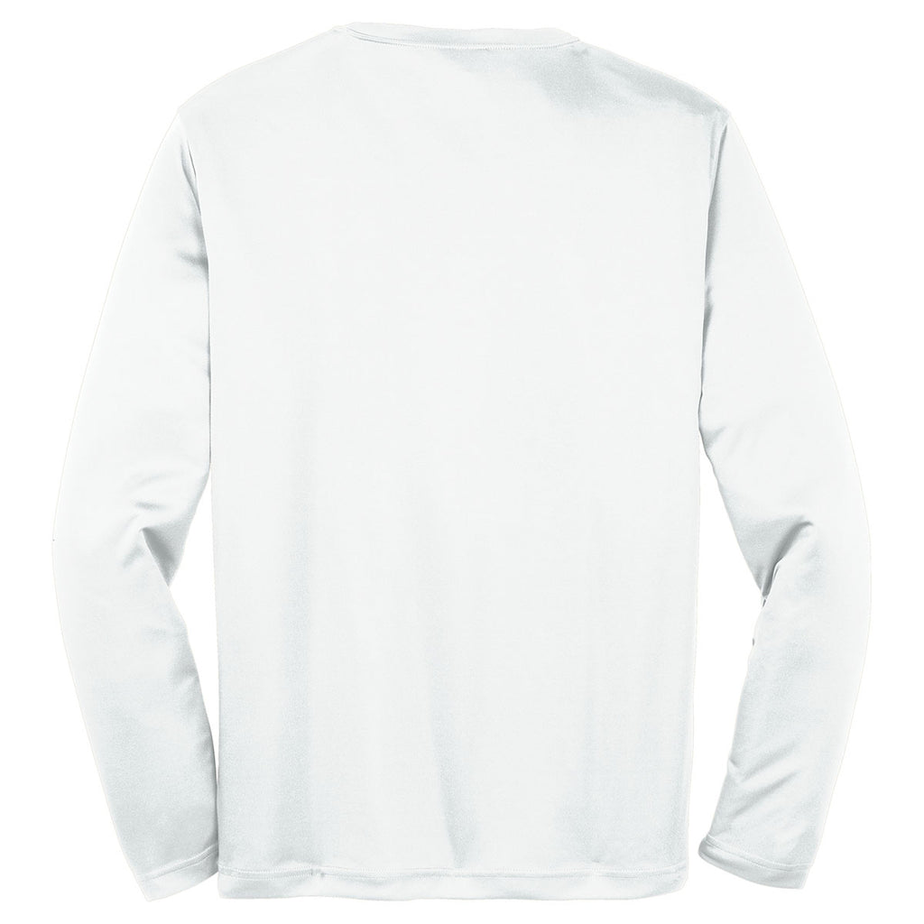 Sport-Tek Men's White Long Sleeve PosiCharge Competitor Tee