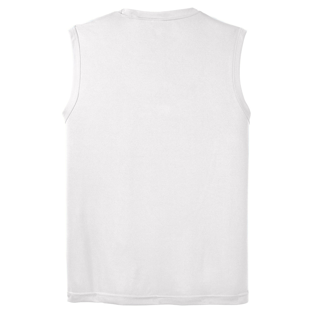 Sport-Tek Men's White Sleeveless PosiCharge Competitor Tee