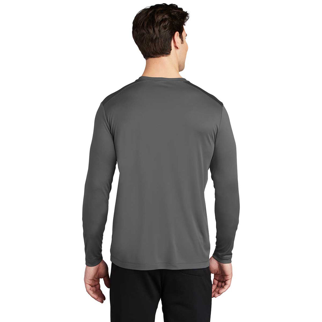 Sport-Tek Men's Dark Smoke Grey Posi-UV Pro Long Sleeve Tee